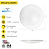 Nuwatt Slim Flush Mount Ceiling Light, 6 in, 15 Watt, 5000K, White, PK 24 NW-R-DSK-6-15W-50K-24P